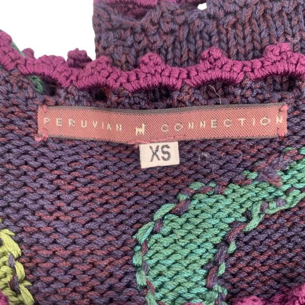 Peruvian Connection Floral Knit Sweater - Multicolor - Picture 7 of 11